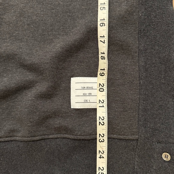 Vintage 2000’s Four striped Sleeve Thome Browne Charcoal Crewneck Sweatshirt - Picture 8 of 8